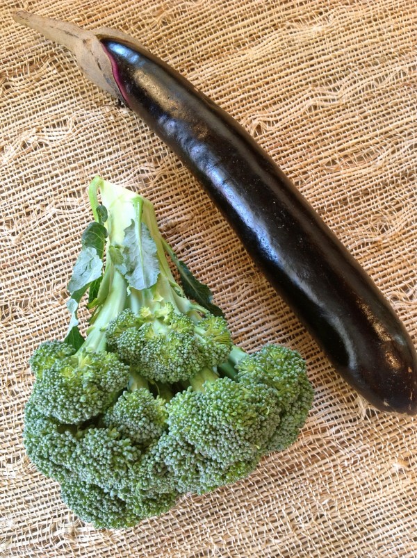 eggplant and broccoli